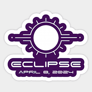 Eclipse Lover, Eclipse Event April 08, 2024 WHITE Sticker